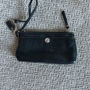 Coach leather black pouch/purse
